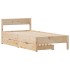 Estructura de cama sin colchón madera maciza de pino 90x200