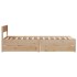 Estructura de cama sin colchón madera maciza de pino 90x200