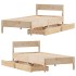 Estructura de cama sin colchón madera maciza de pino 90x200