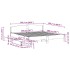 Estructura de cama sin colchón madera maciza de pino 200x200