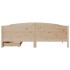 Estructura de cama sin colchón madera maciza de pino 180x200