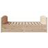 Estructura de cama sin colchón madera maciza de pino 180x200