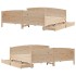 Estructura de cama sin colchón madera maciza de pino 180x200