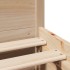 Estructura de cama sin colchón madera maciza de pino 180x200