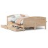 Estructura de cama sin colchón madera de pino blanco 150x200