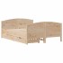 Estructura de cama sin colchón madera de pino blanco 150x200