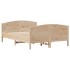 Estructura de cama sin colchón madera de pino blanco 150x200