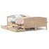 Estructura de cama sin colchón madera de pino maciza 120x200
