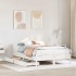 Estructura de cama sin colchón madera de pino blanca 140x190