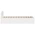 Estructura de cama sin colchón madera de pino blanca 140x190