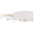 Estructura de cama sin colchón madera de pino blanca 140x190