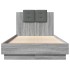 Cama con cabecero madera de ingeniería gris Sonoma 75x190
