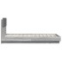 Cama con cabecero madera de ingeniería gris Sonoma 75x190