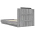 Cama con cabecero madera de ingeniería gris Sonoma 75x190