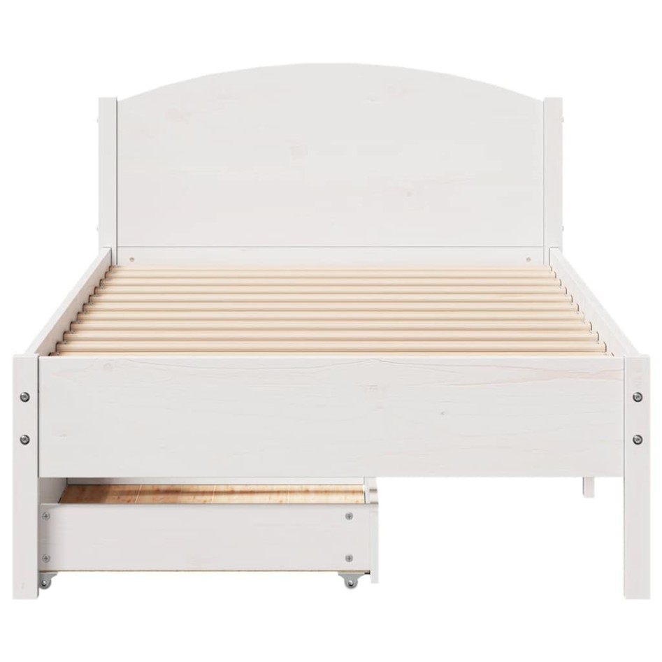 Estructura cama sin colchón madera maciza pino blanca