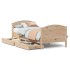 Estructura de cama sin colchón madera maciza de pino 100x200