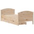 Estructura de cama sin colchón madera maciza de pino 100x200