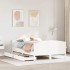 Estructura de cama sin colchón madera maciza blanca 120x190
