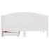 Estructura de cama sin colchón madera maciza blanca 120x190