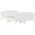 Estructura de cama sin colchón madera maciza blanca 120x190