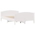 Estructura de cama sin colchón madera maciza blanca 120x190