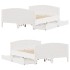 Estructura de cama sin colchón madera maciza blanca 120x190