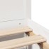 Estructura de cama sin colchón madera maciza blanca 120x190