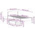 Estructura de cama sin colchón madera maciza de pino 90x190
