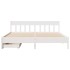Estructura de cama sin colchón madera maciza blanca 200x200