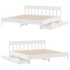 Estructura de cama sin colchón madera maciza blanca 200x200