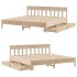 Estructura de cama sin colchón madera maciza de pino 180x200