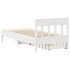 Estructura de cama sin colchón madera de pino blanca 90x200