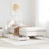 Estructura de cama sin colchón madera maciza blanca 90x190