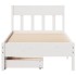 Estructura de cama sin colchón madera maciza blanca 90x190