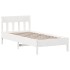 Estructura de cama sin colchón madera maciza blanca 90x190