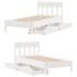 Estructura de cama sin colchón madera maciza blanca 90x190