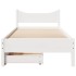 Estructura cama con cajones madera maciza pino blanco