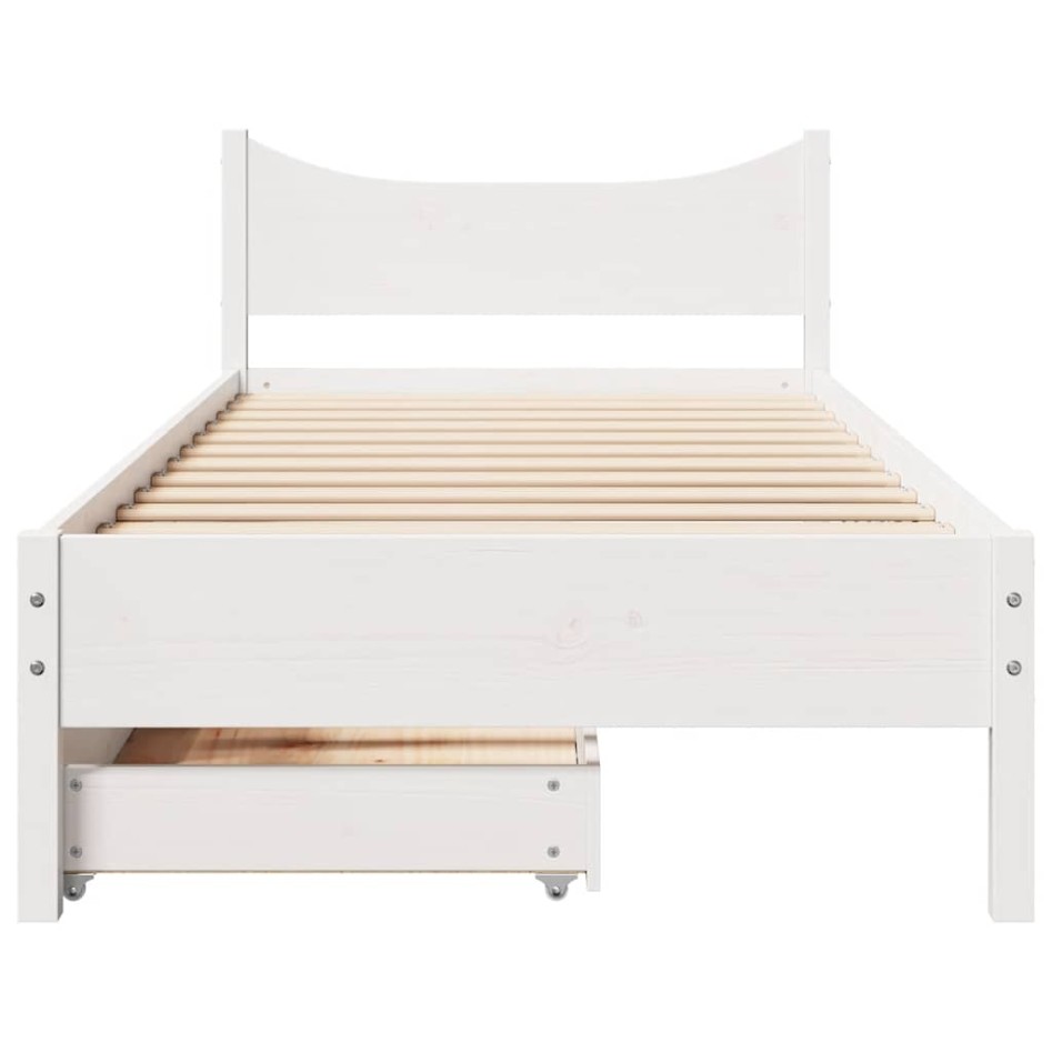 Estructura cama con cajones madera maciza pino blanco