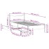 Estructura cama con cajones madera maciza pino blanca 90x190