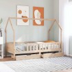 Estructura de cama para niños con cajones madera pino 80x200 cm