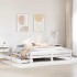 Estructura de cama sin colchón madera maciza blanca 200x200
