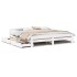 Estructura de cama sin colchón madera maciza blanca 200x200