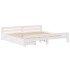Estructura de cama sin colchón madera maciza blanca 200x200