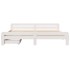 Estructura de cama sin colchón madera maciza blanca 200x200