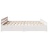 Estructura de cama sin colchón madera maciza blanca 200x200