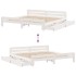 Estructura de cama sin colchón madera maciza blanca 200x200