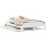 Estructura de cama sin colchón madera de pino blanca 140x190