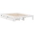 Estructura de cama sin colchón madera de pino blanca 140x190
