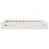 Estructura de cama sin colchón madera de pino blanca 140x190