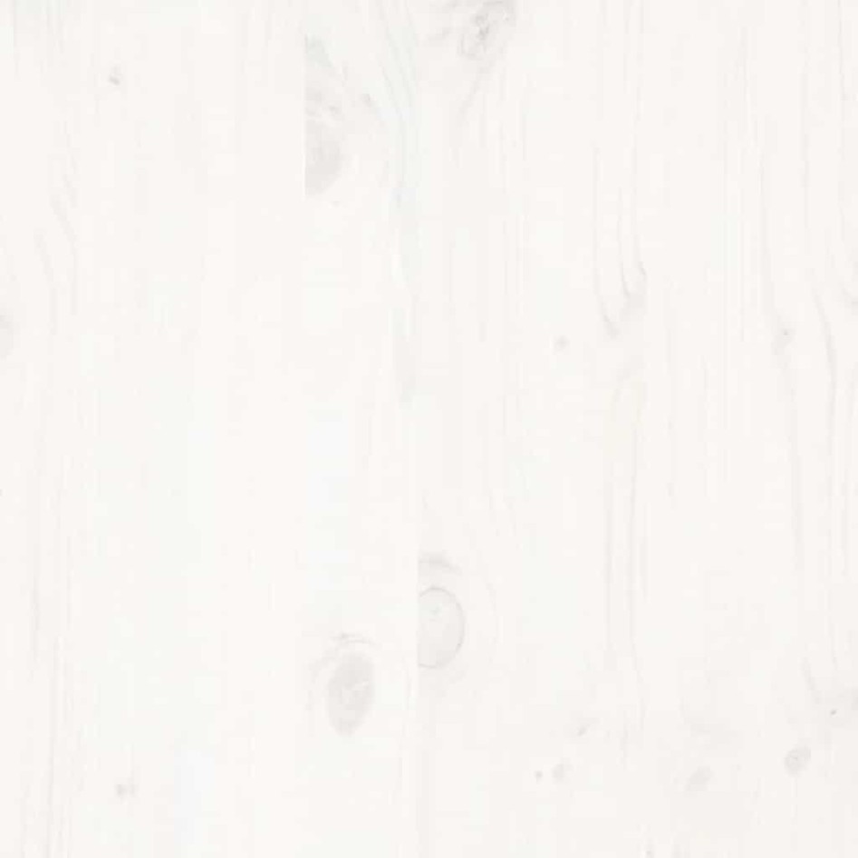 Estructura de cama sin colchón madera de pino blanca 140x190